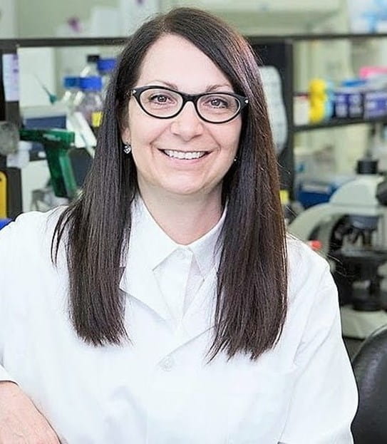 Dr Paola Marignani in a laboratory