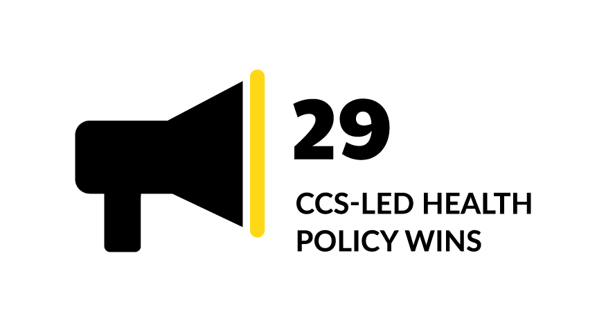 29 CCS-led health policy wins