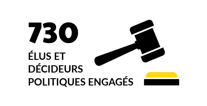 730 élus et décideurs politiques engagés