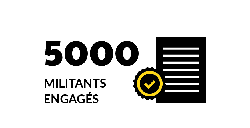 5000 militants engagés 