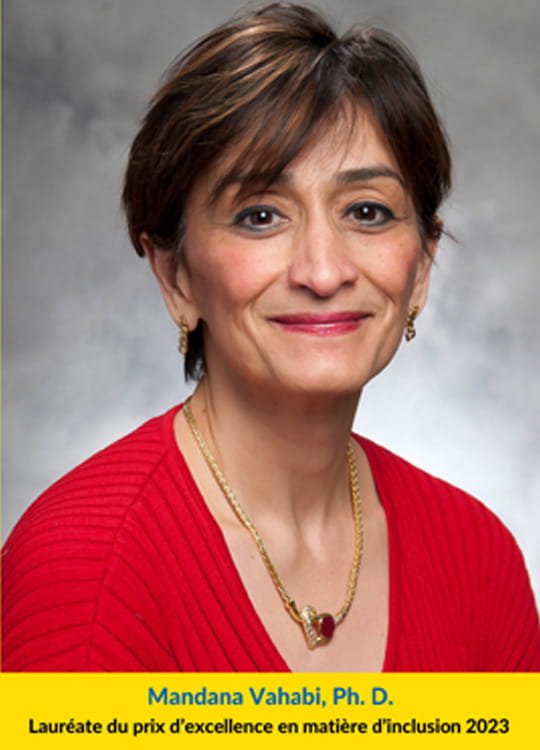 Mandana Vahabi, Ph. D. Lauréate, Prix d’excellence en matière d’inclusion 2023
